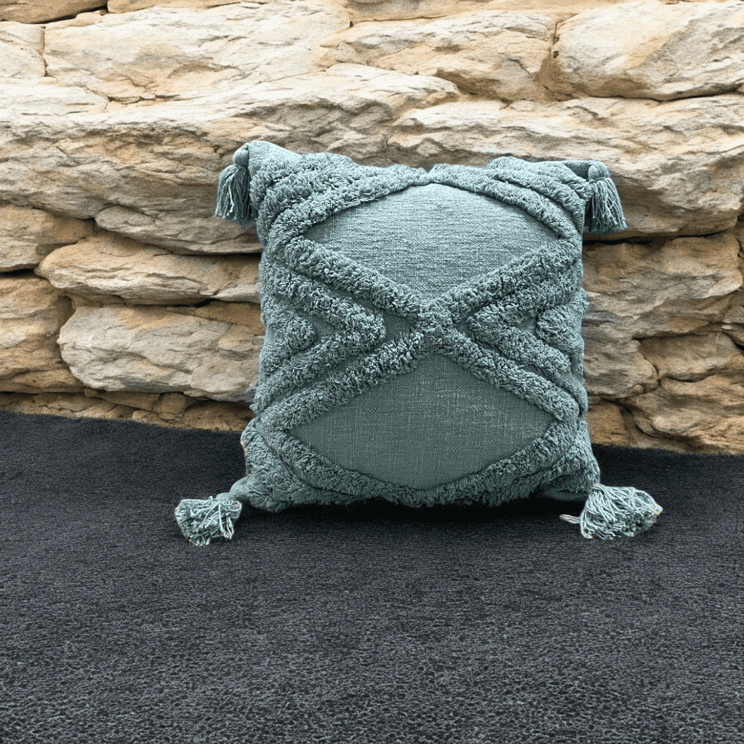 Ocean Breeze Tufted Cushion Cover
