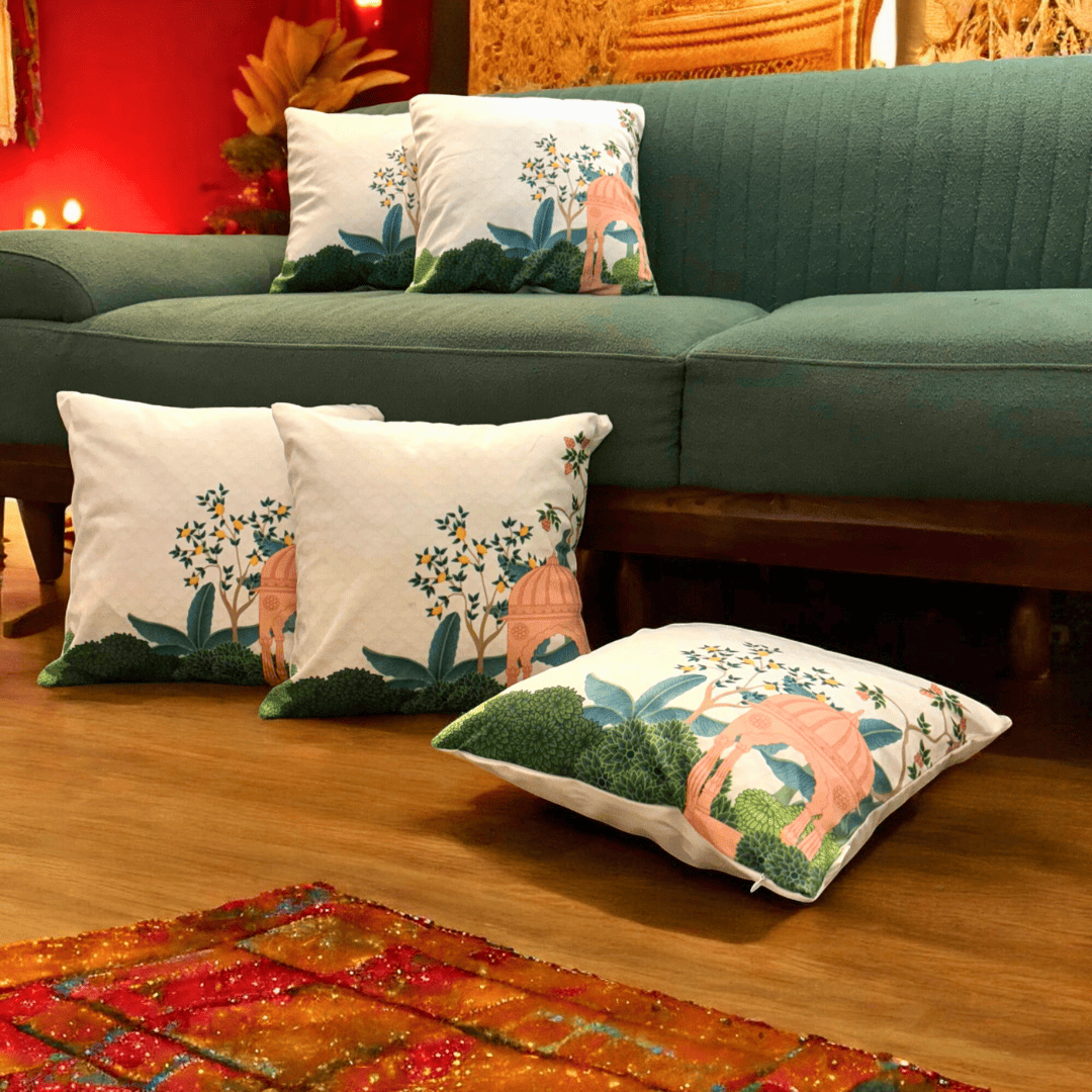 Blissful Arch Velvet Cushion Cover