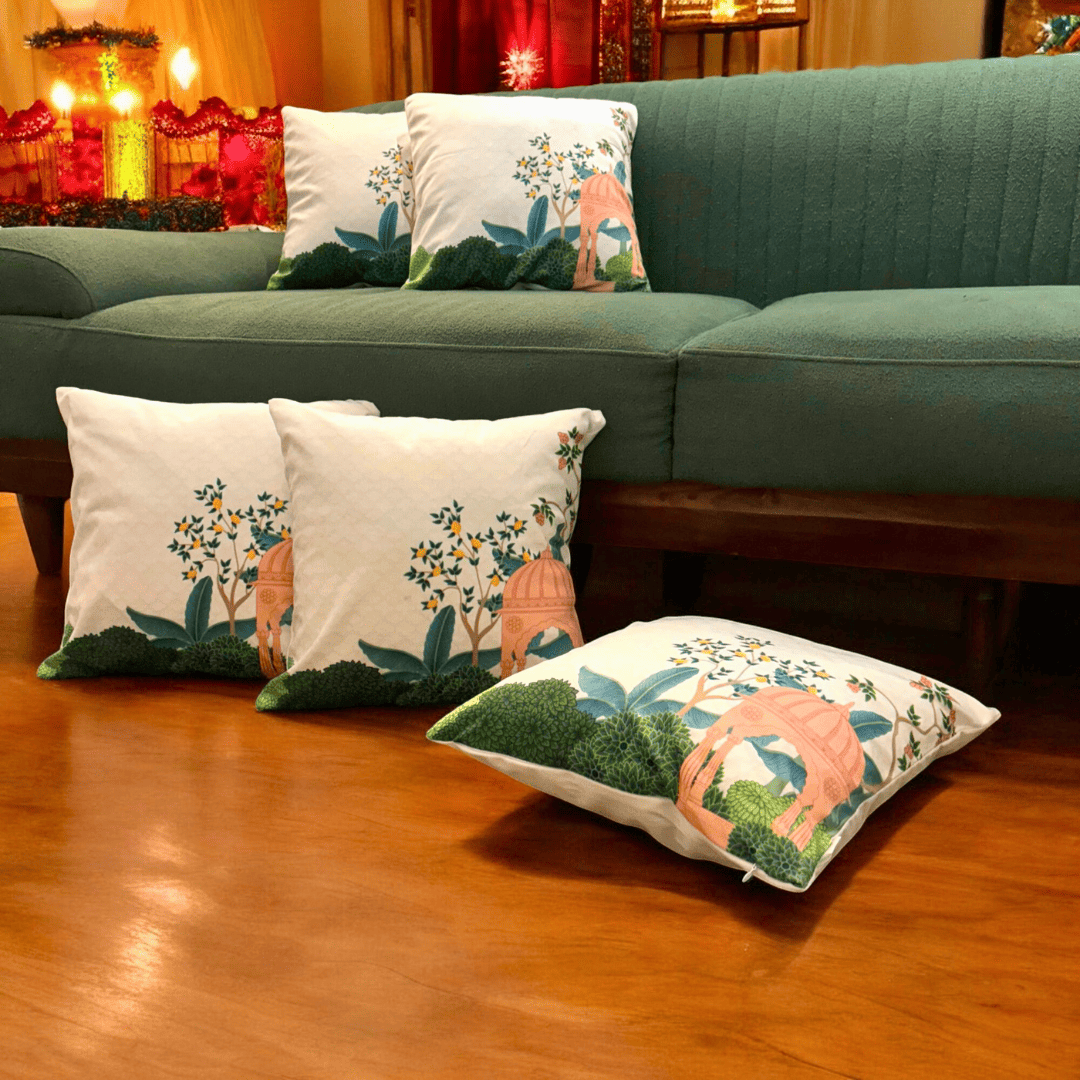 Blissful Arch Velvet Cushion Cover