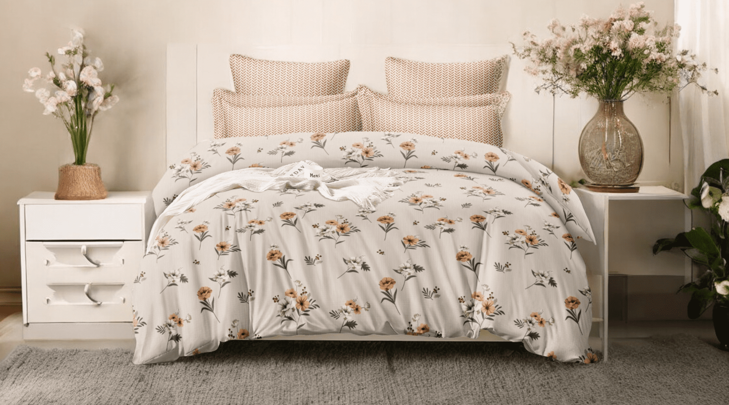 Blissful Blossoms Floral Bedsheet