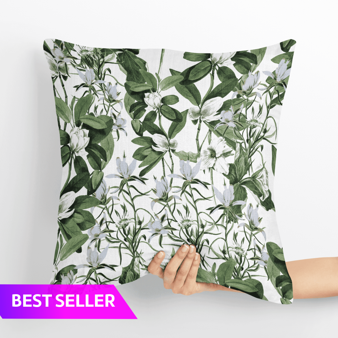 Blossom Embrace Velvet Cushion Cover