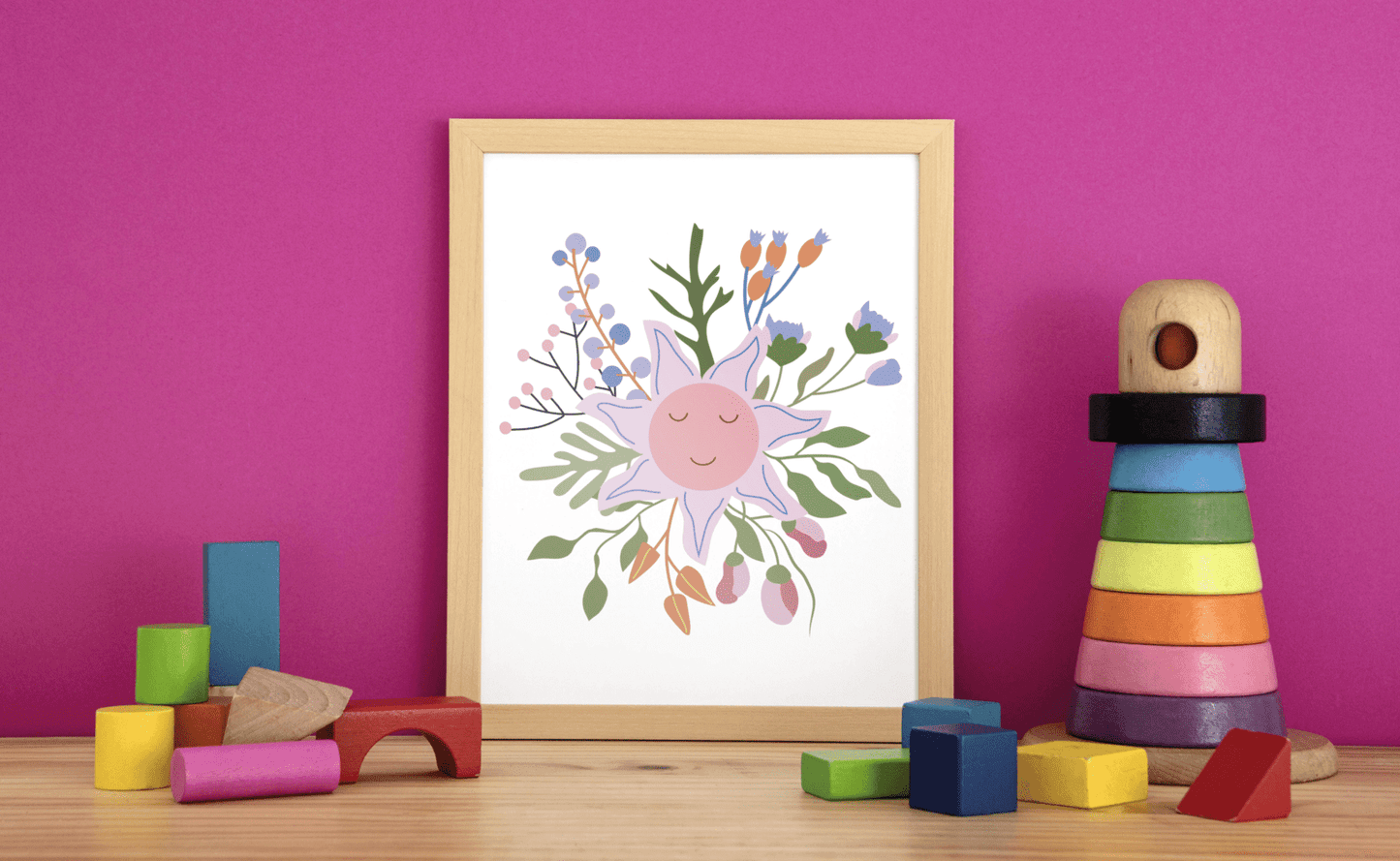Blossoming Smiles - Framed Wall Art