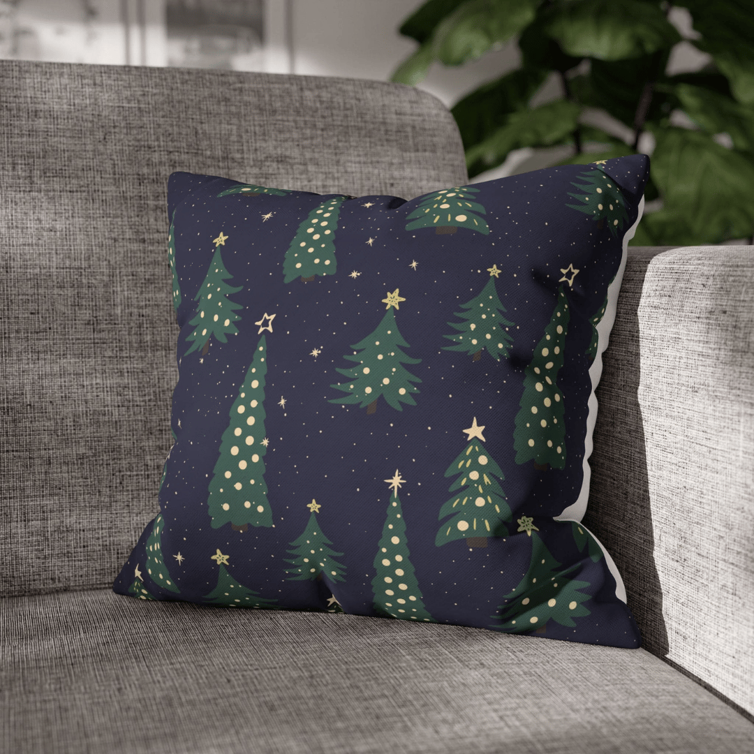 Christmas Trees Velvet Chirstmas Cushion Cover