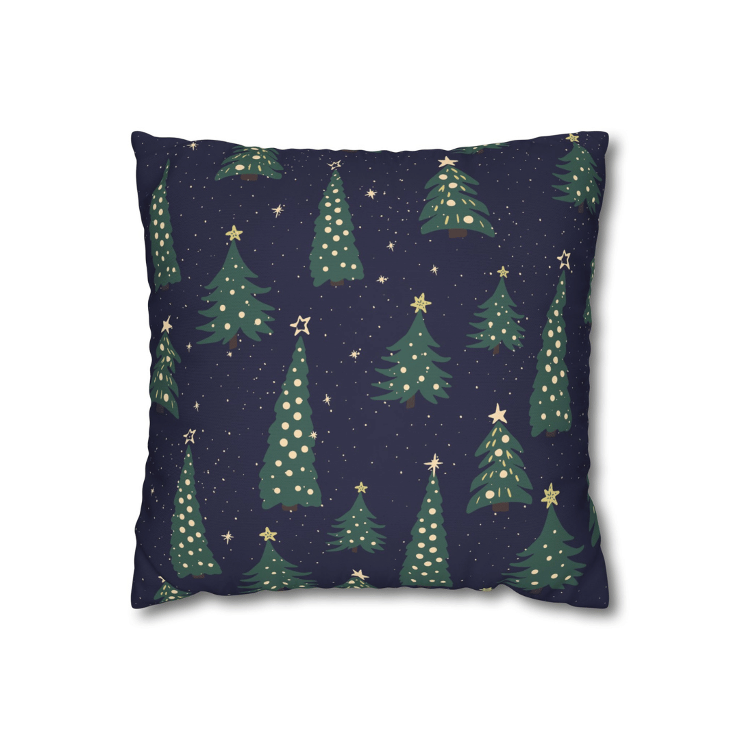Christmas Trees Velvet Chirstmas Cushion Cover