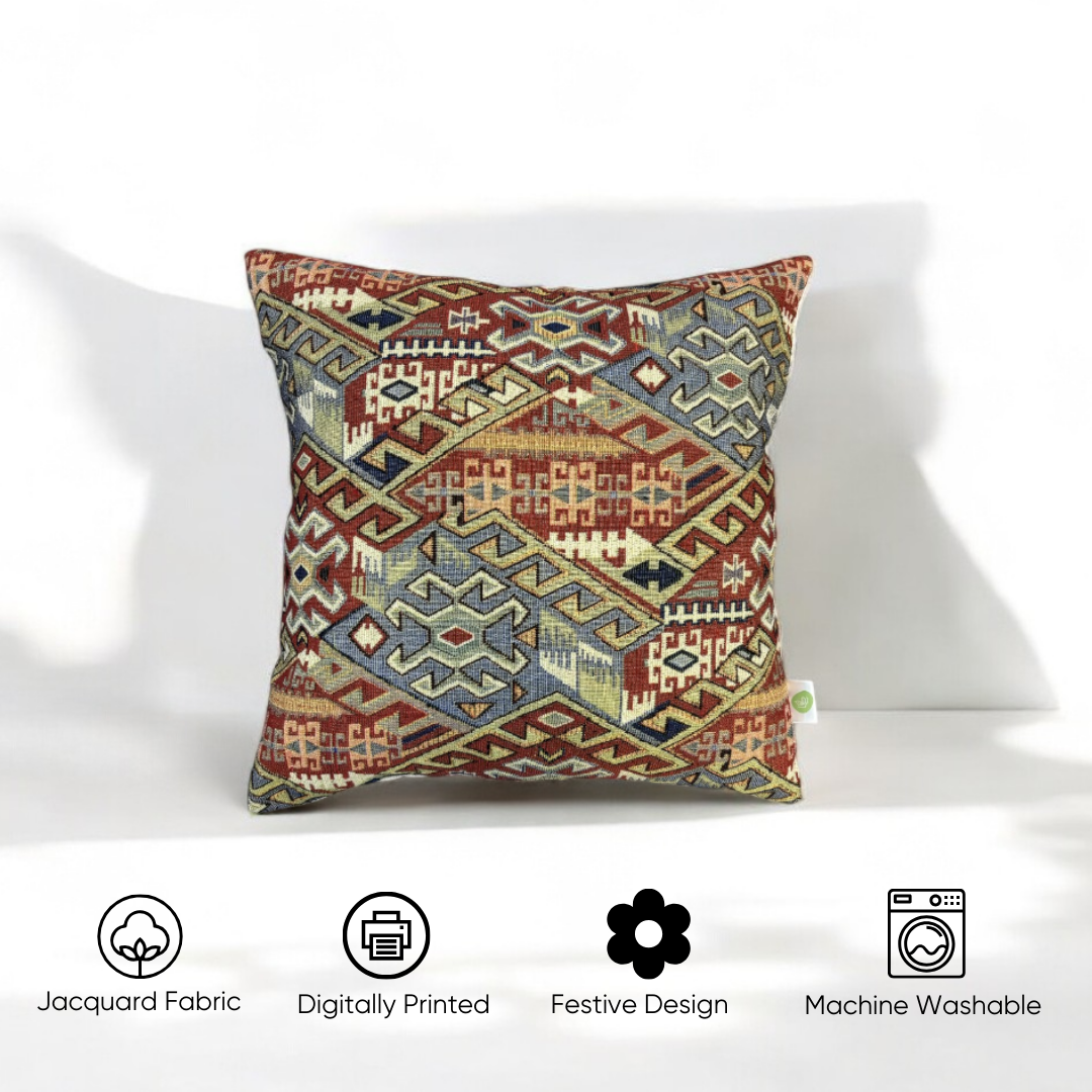 Classic Ethnic Jacquard Cushion Cover