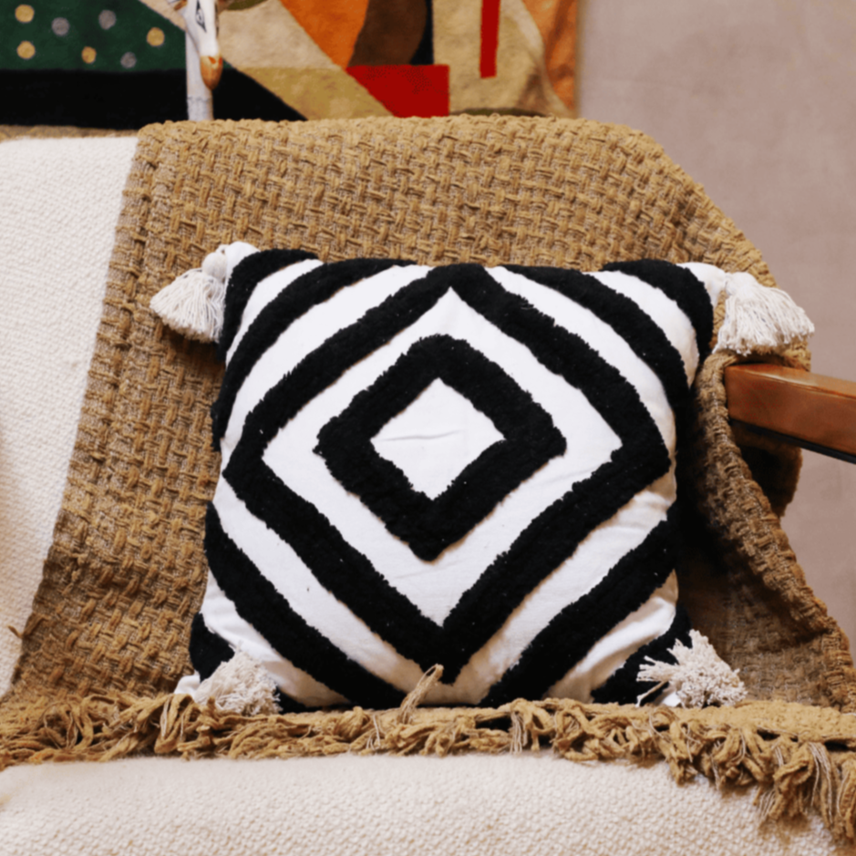 Diamond Chevron Tufted Cushion Cover - Set of 5