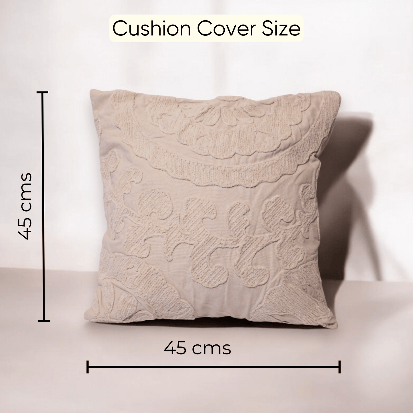 Elegant Flora Tufted Cushion Cover