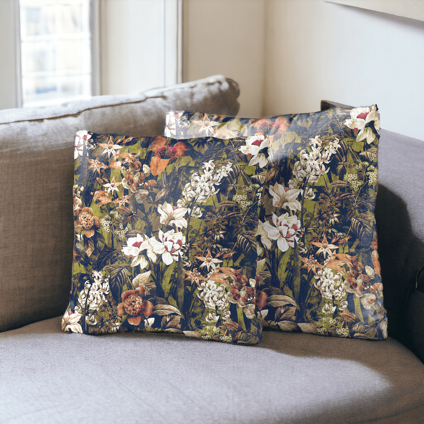 Enchanted Forest Velvet Cushion Cover