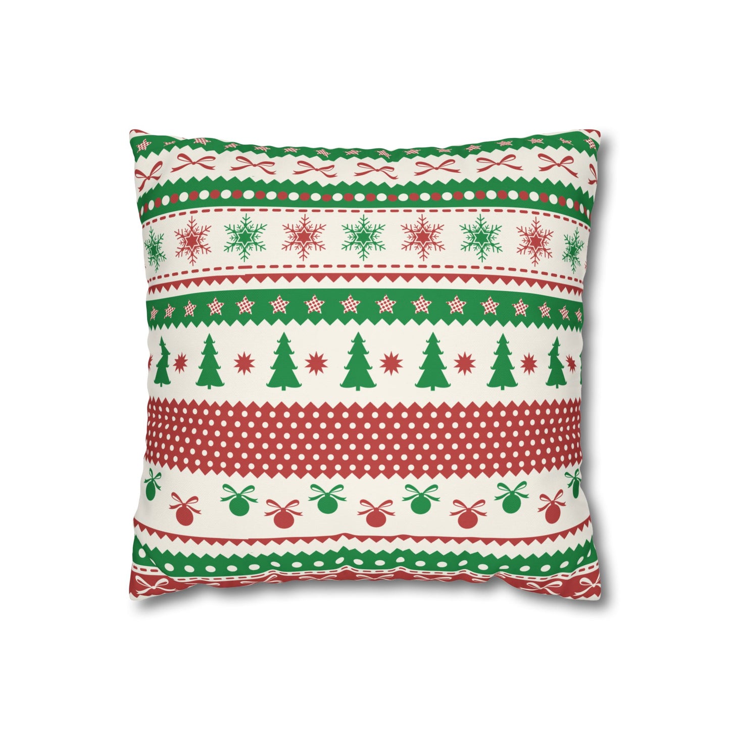 Festive Cheer Velvet Christmas Cushion Cover
