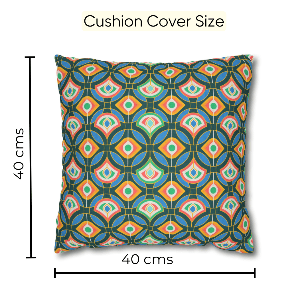 Festive Geometric Velvet Cushion Cover