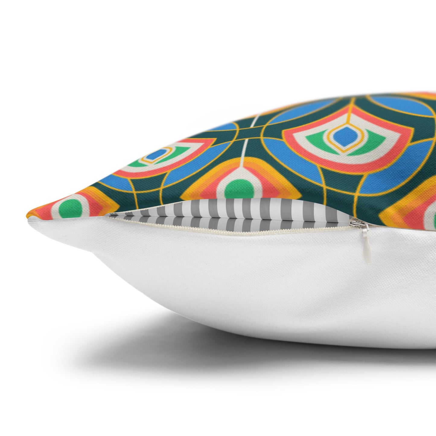 Festive Geometric Velvet Cushion Cover