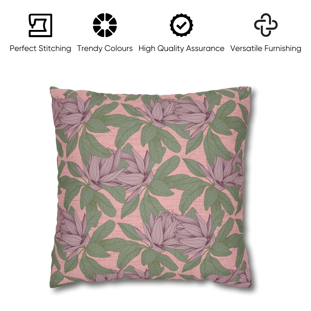 Floral Charm Velvet Cushion Cover