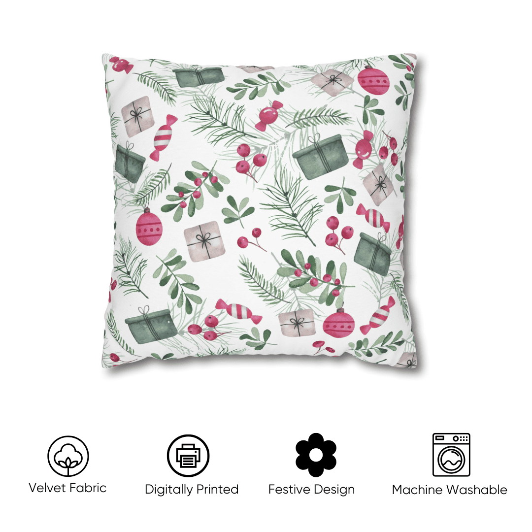 Holiday Gift Velvet Chirstmas Cushion Cover