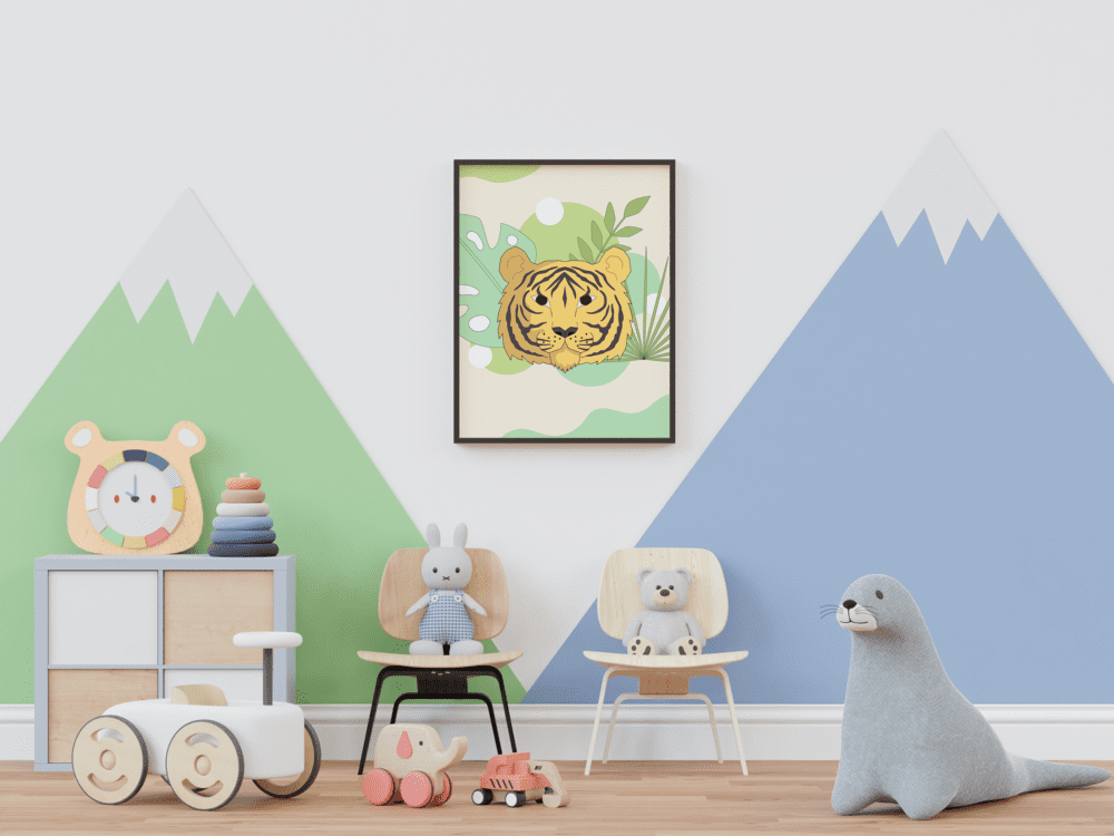 Jungle Majesty Tiger - Framed Wall Art