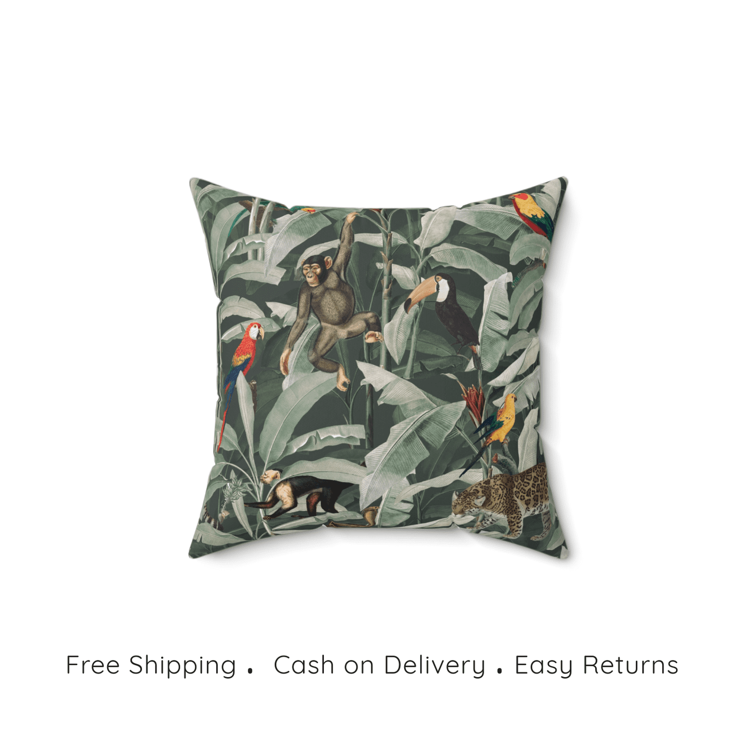 Jungle Rhapsody Velvet Cushion Cover