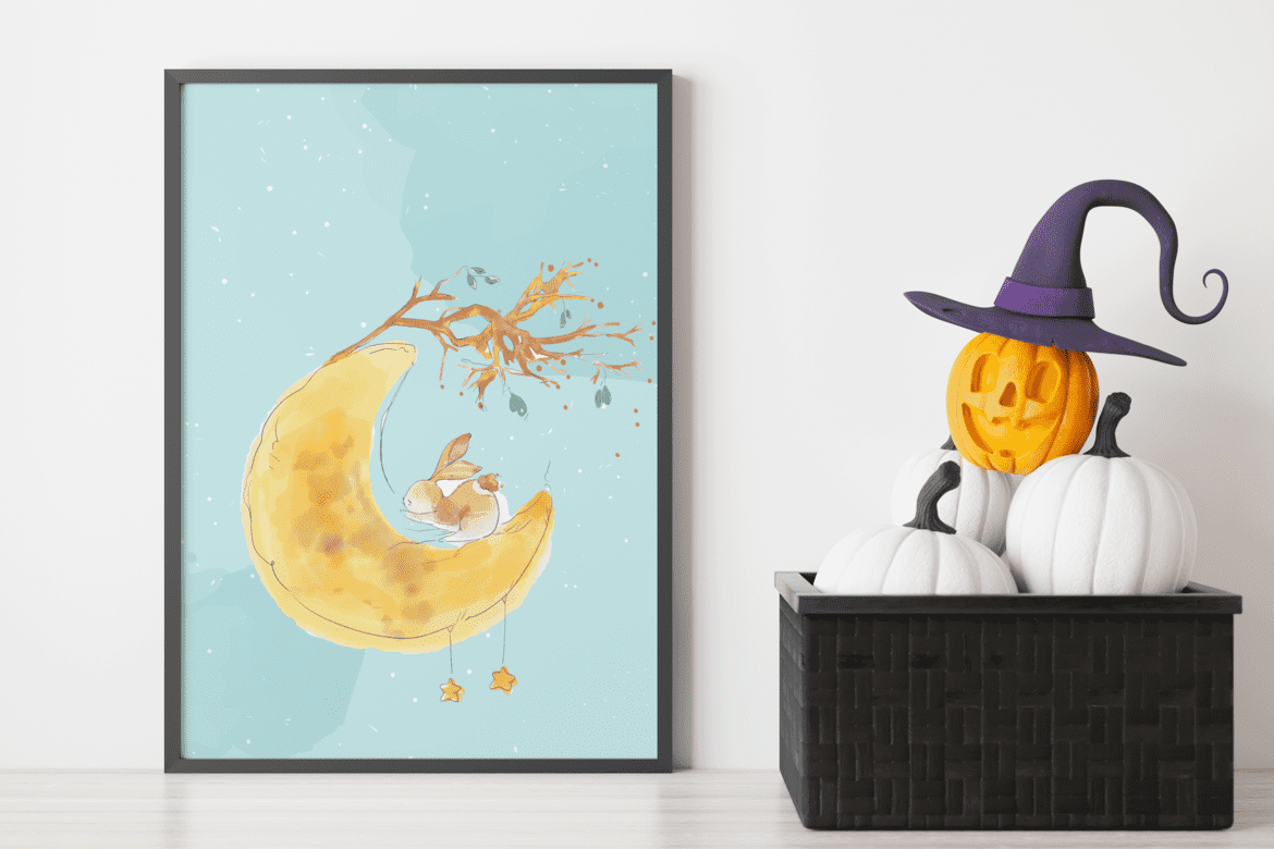 Lunar Slumber - Framed Wall Art