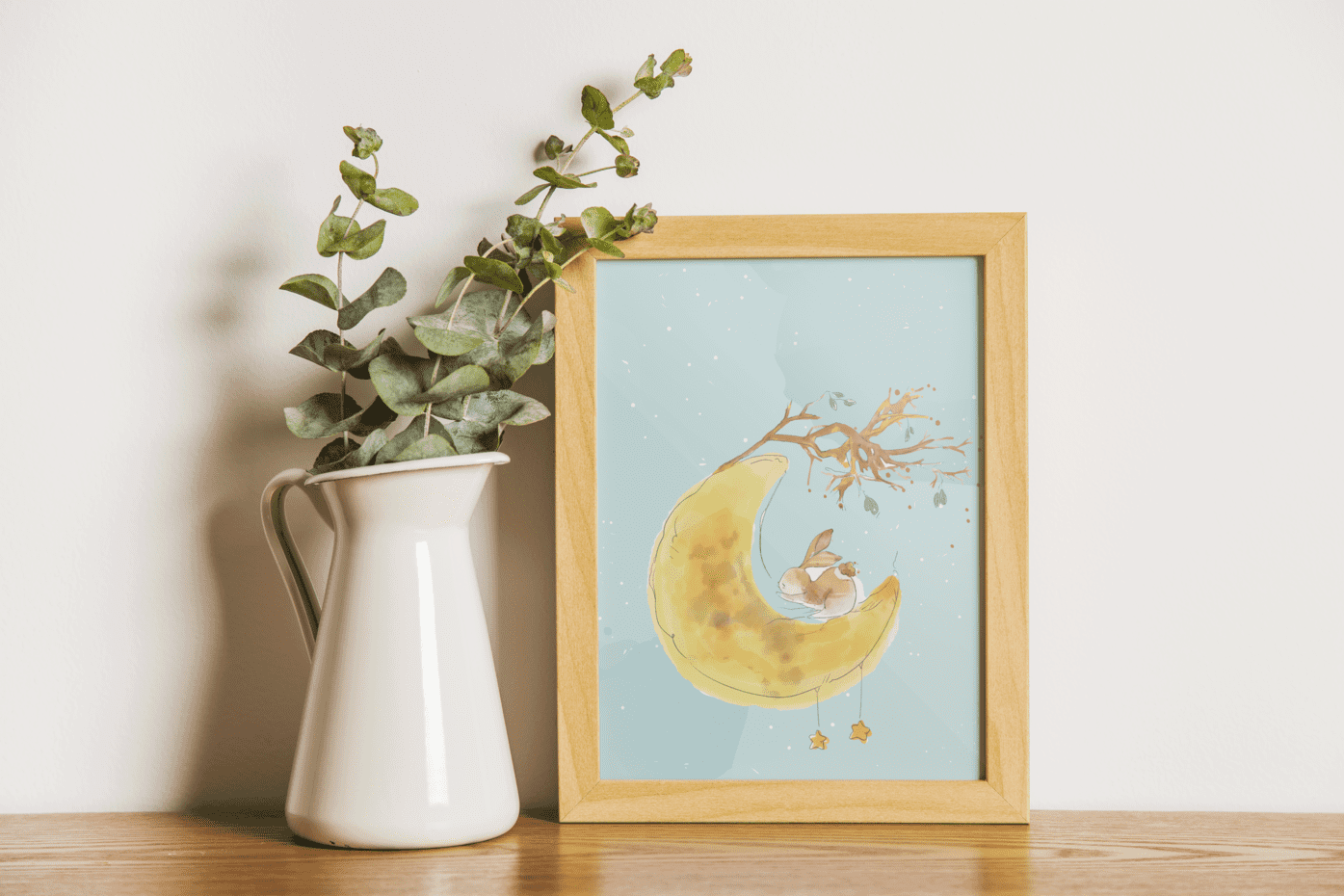Lunar Slumber - Framed Wall Art
