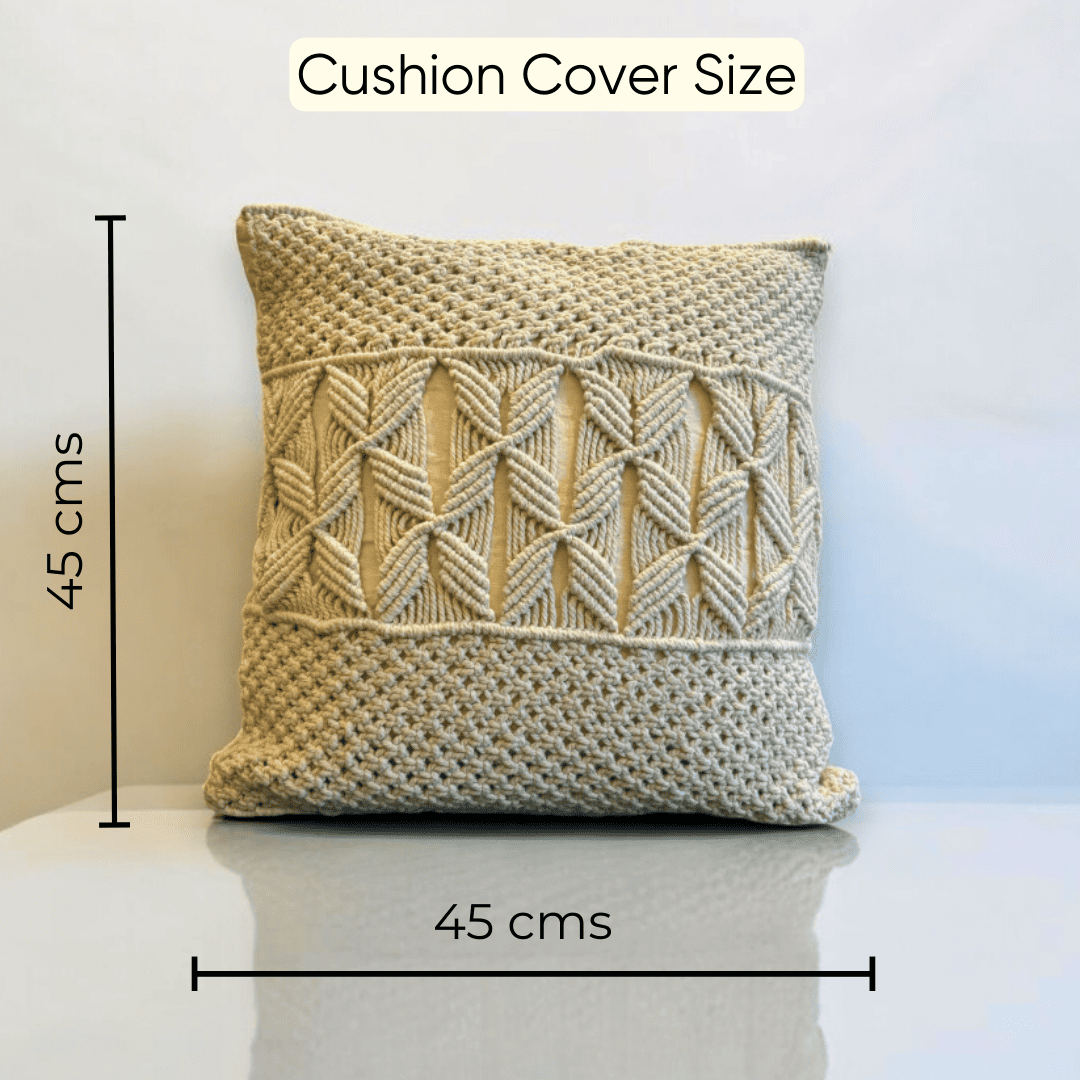 Macrame Knotwork Tufted Cushion Cover