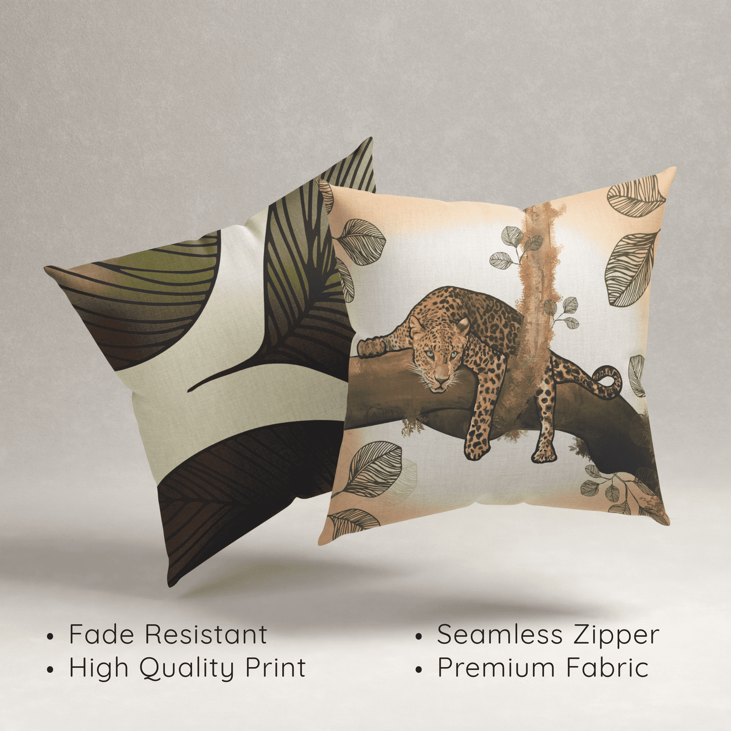 Mighty Stare of Jaguar X Leafy Veins | Set of 2