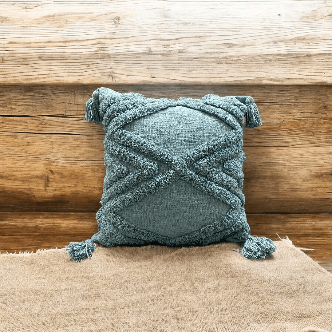 Ocean Breeze Tufted Cushion Cover
