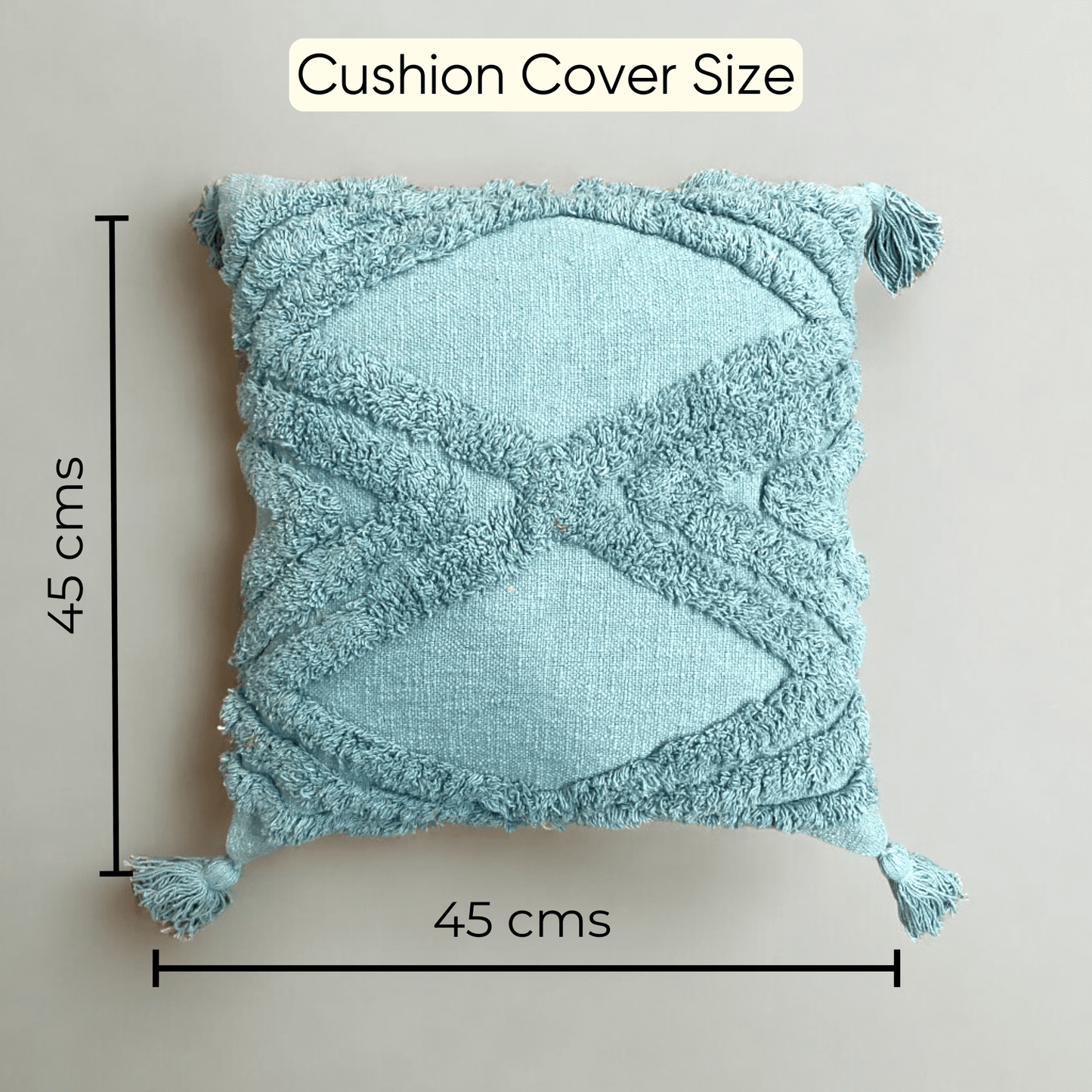 Ocean Breeze Tufted Cushion Cover
