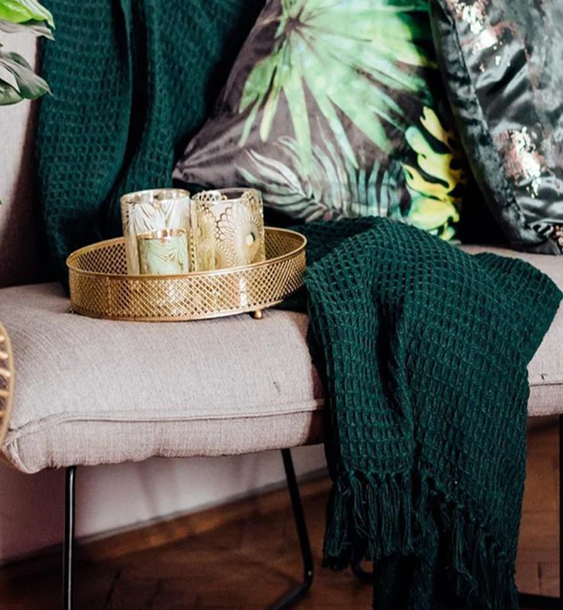 Cozy Haven Premium Chenille Sofa Throw