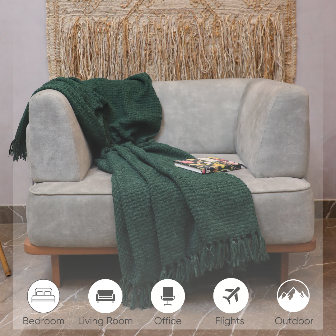 Cozy Haven Premium Chenille Sofa Throw