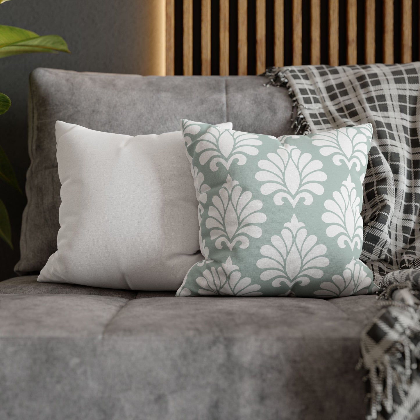 Ornate Festive Damask Velvet Cushion Cover