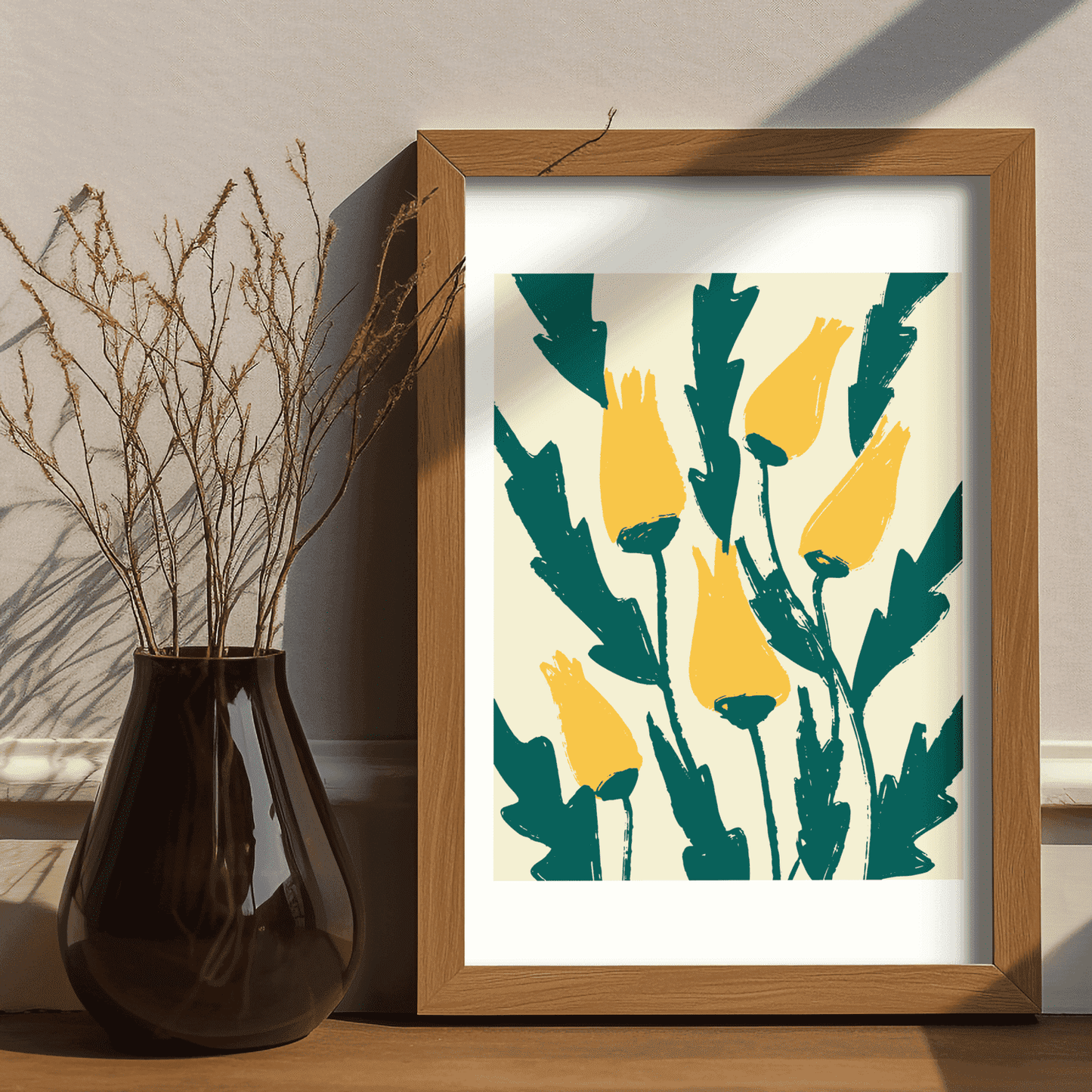 Spring Tulip Bloom Framed Artwork