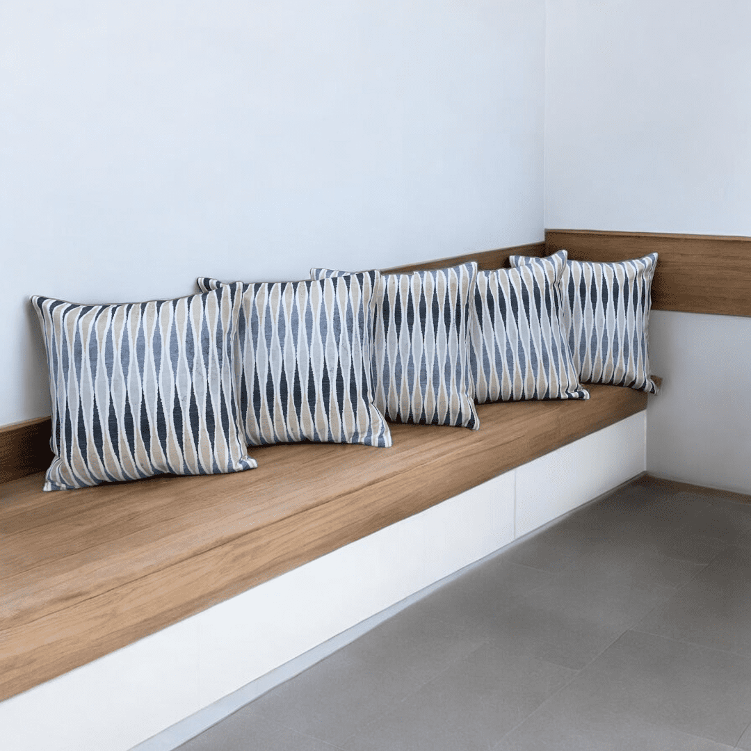 Striped Waves Cushion Cover - Set of 5