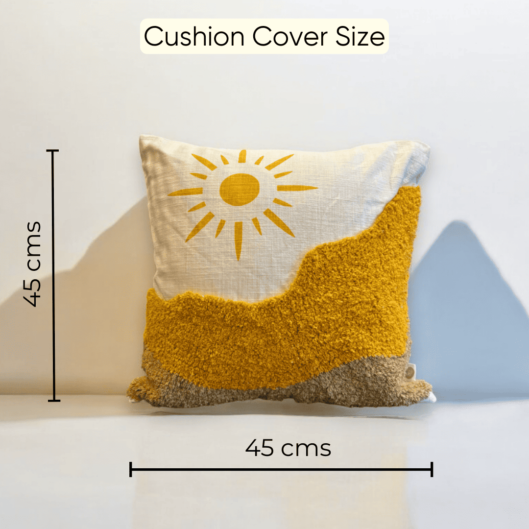 Sunny Horizon Tufted Cushion Cover