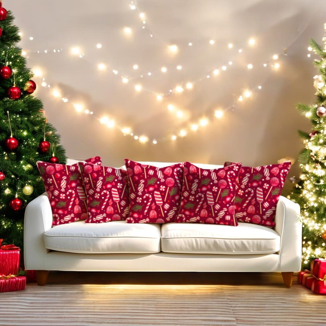Sweet Treats Velvet Christmas Cushion Cover
