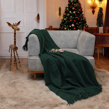 Cozy Haven Christmas Premium Chenille Sofa Throw