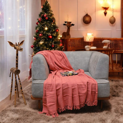 Cozy Haven Christmas Premium Chenille Sofa Throw