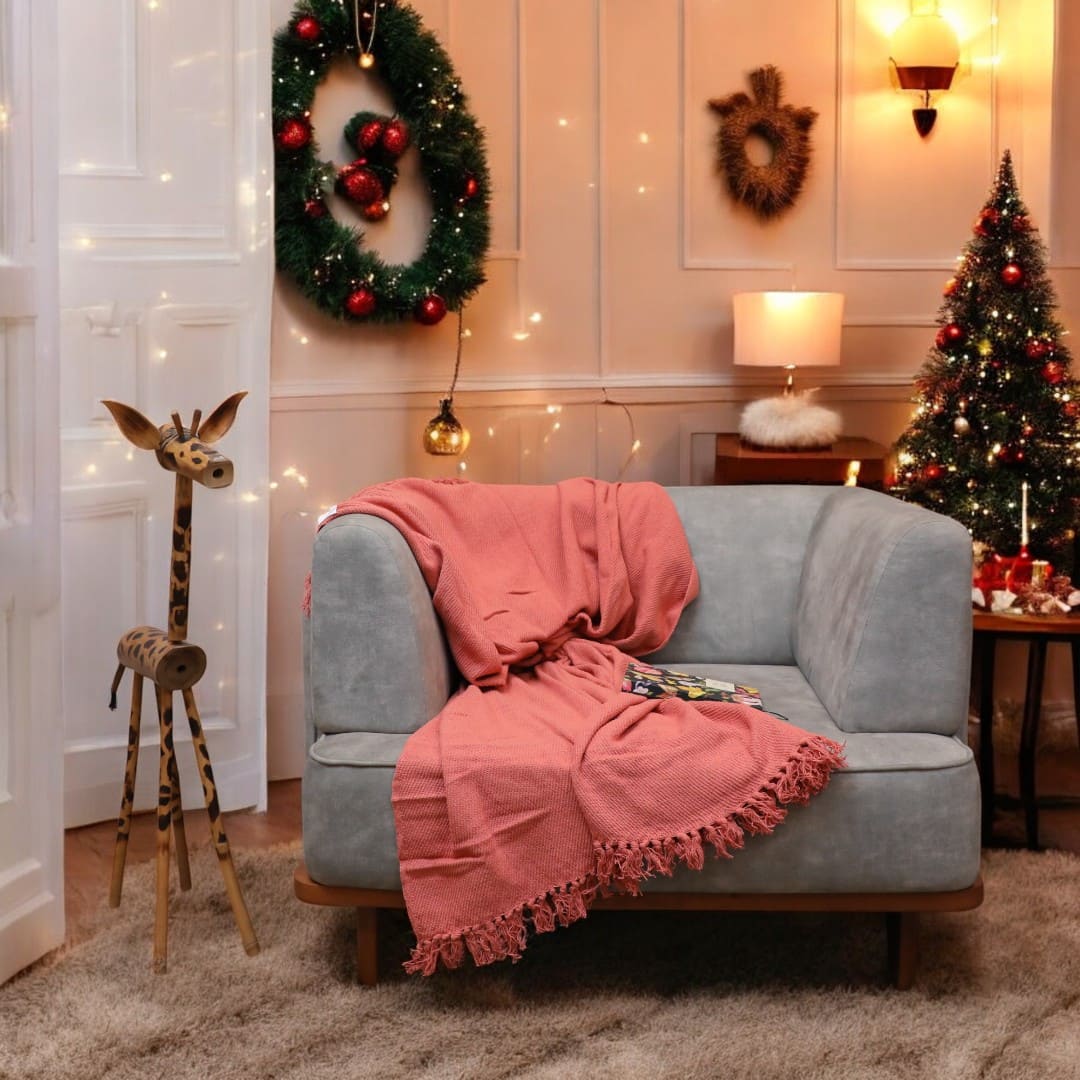 Cozy Haven Christmas Premium Chenille Sofa Throw