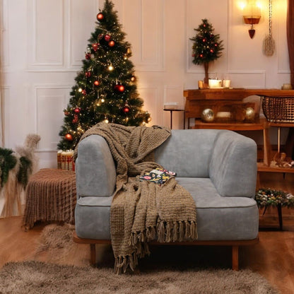 Cozy Haven Christmas Premium Chenille Sofa Throw