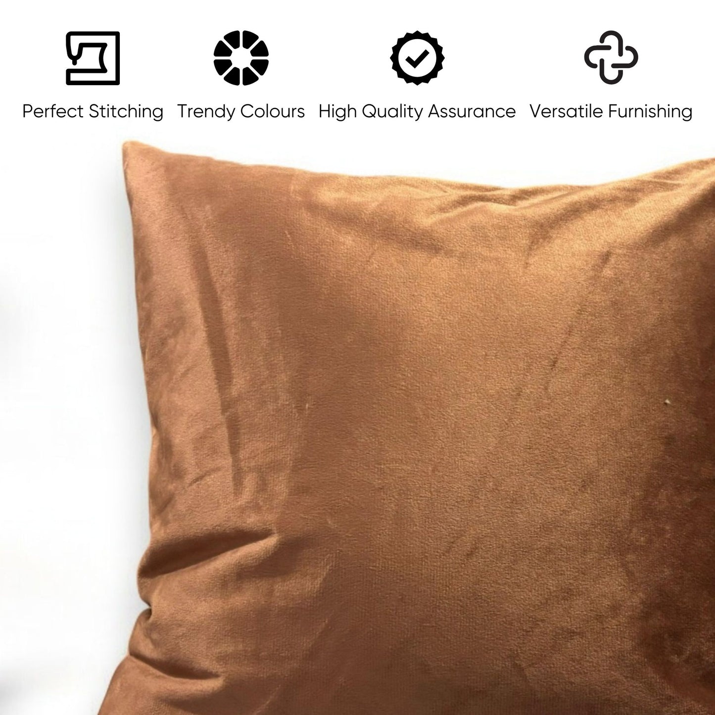 Terracotta Tranquility Velvet Cushion Cover - Set of 5