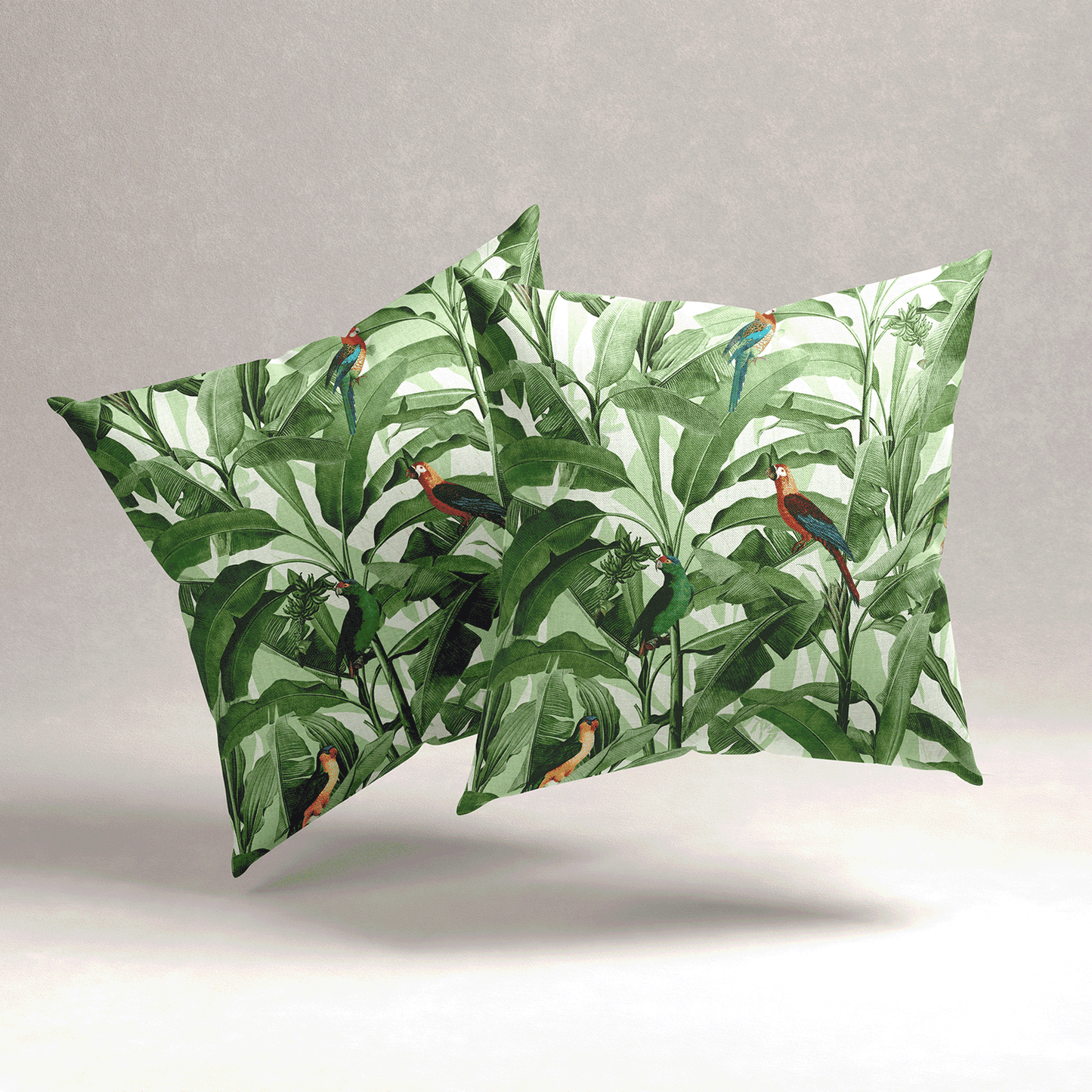 Aviary Paradise Velvet Cushion Cover - Set of 2
