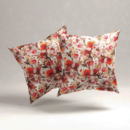 Blossom Whisper Velvet Cushion Cover - Set of 2