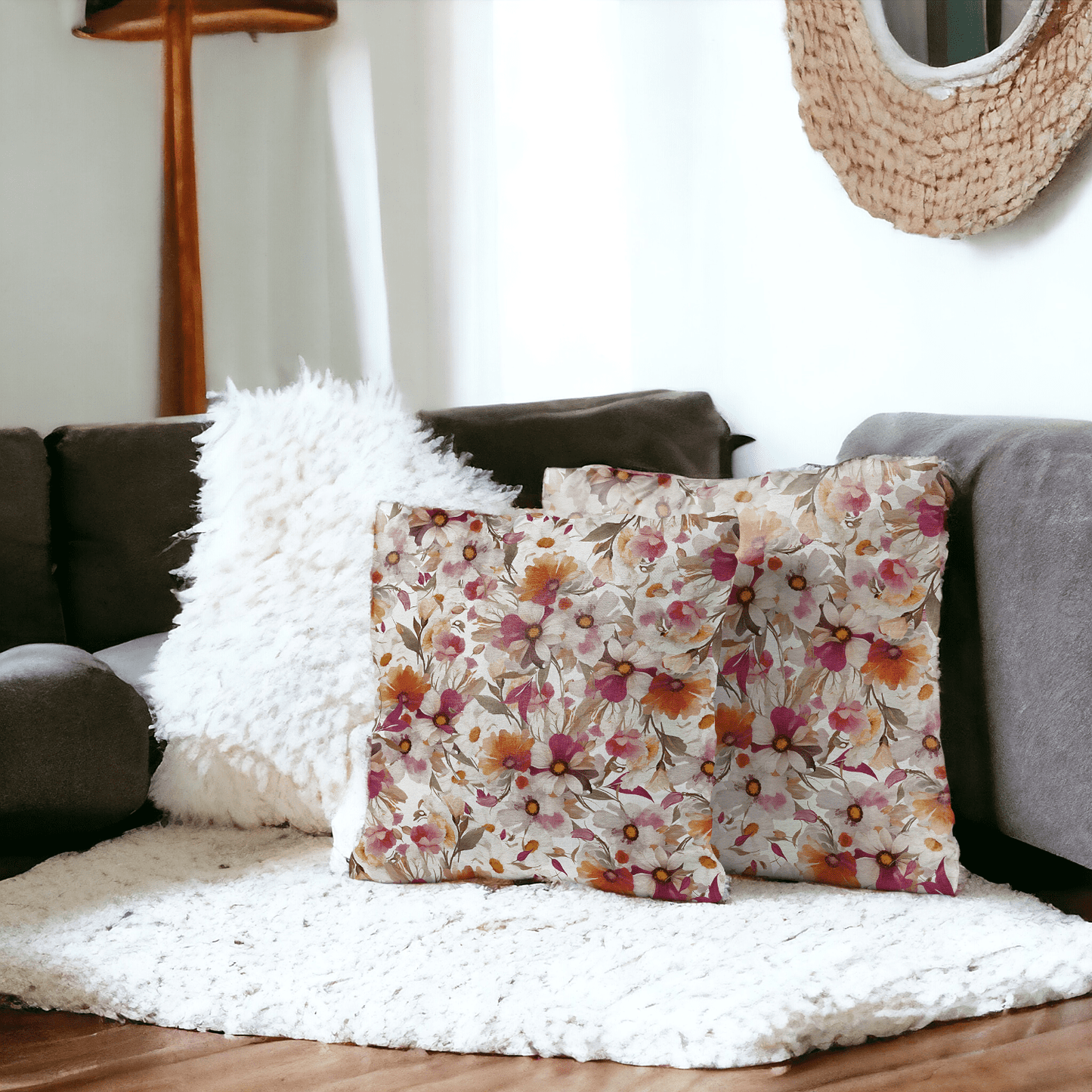 Blossom Whisper Velvet Cushion Cover