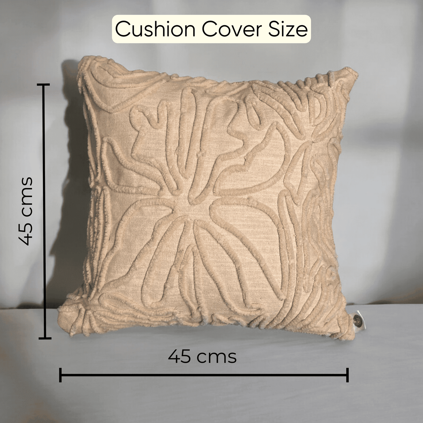 Blush Bloom Tufted Cushion Cover