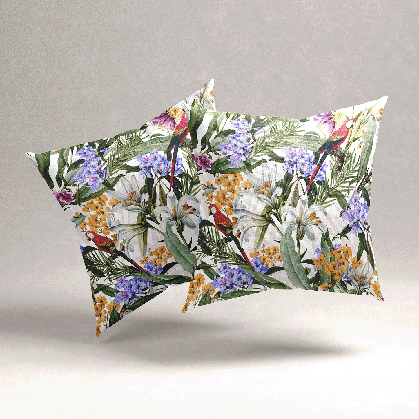 Eden's Parrot Velvet Cushion Cover - Set of 2