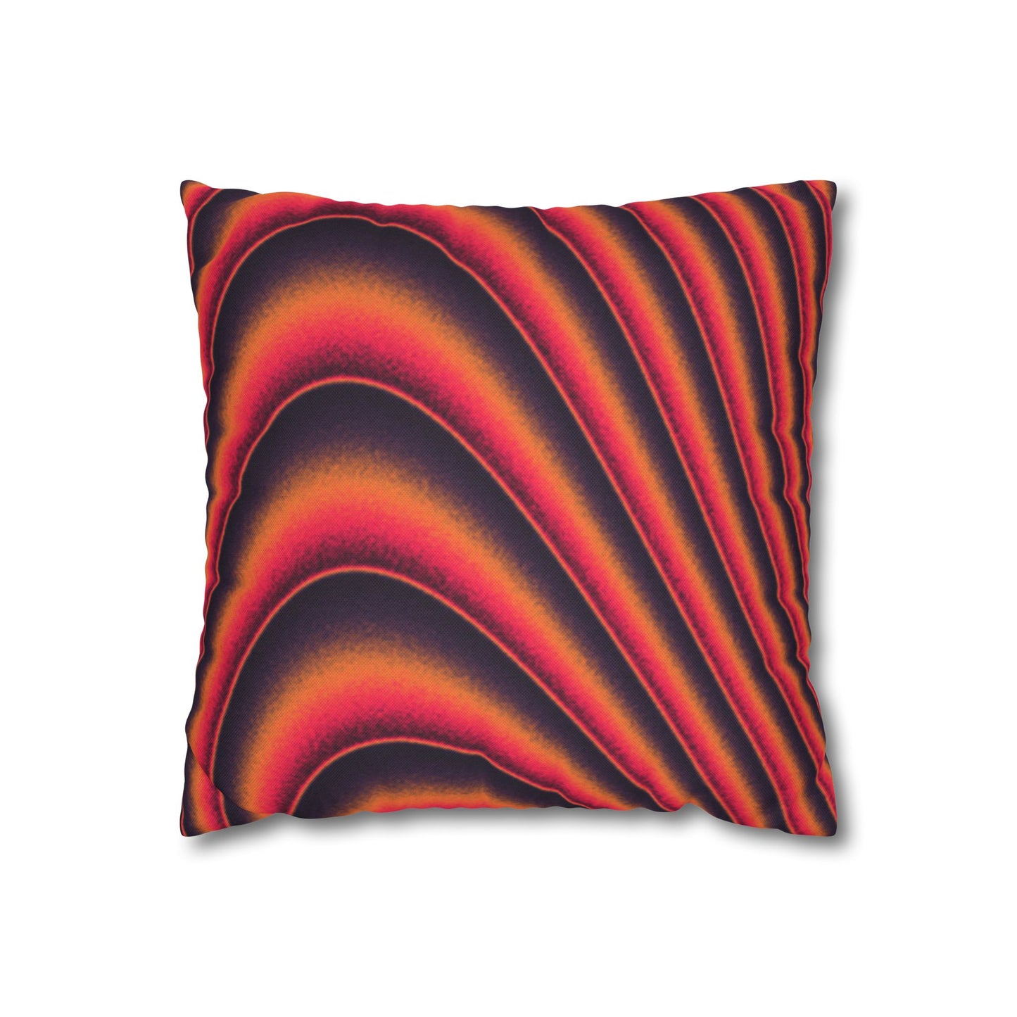 Crimson Dune Flow abstract cushion cover on a white background