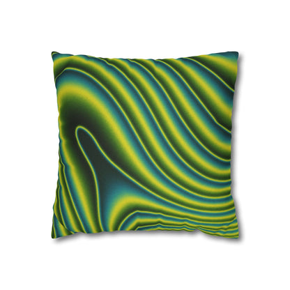 Neon Ripple Flow Cushion Cover