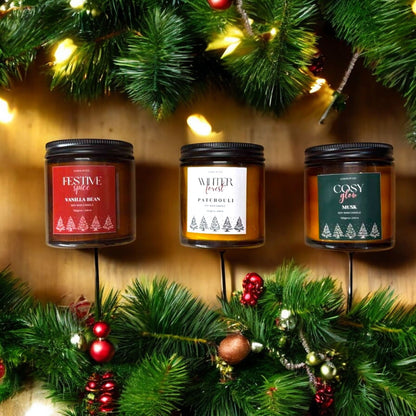 Holiday Essence Jar Christmas Candle Combo Set of 3