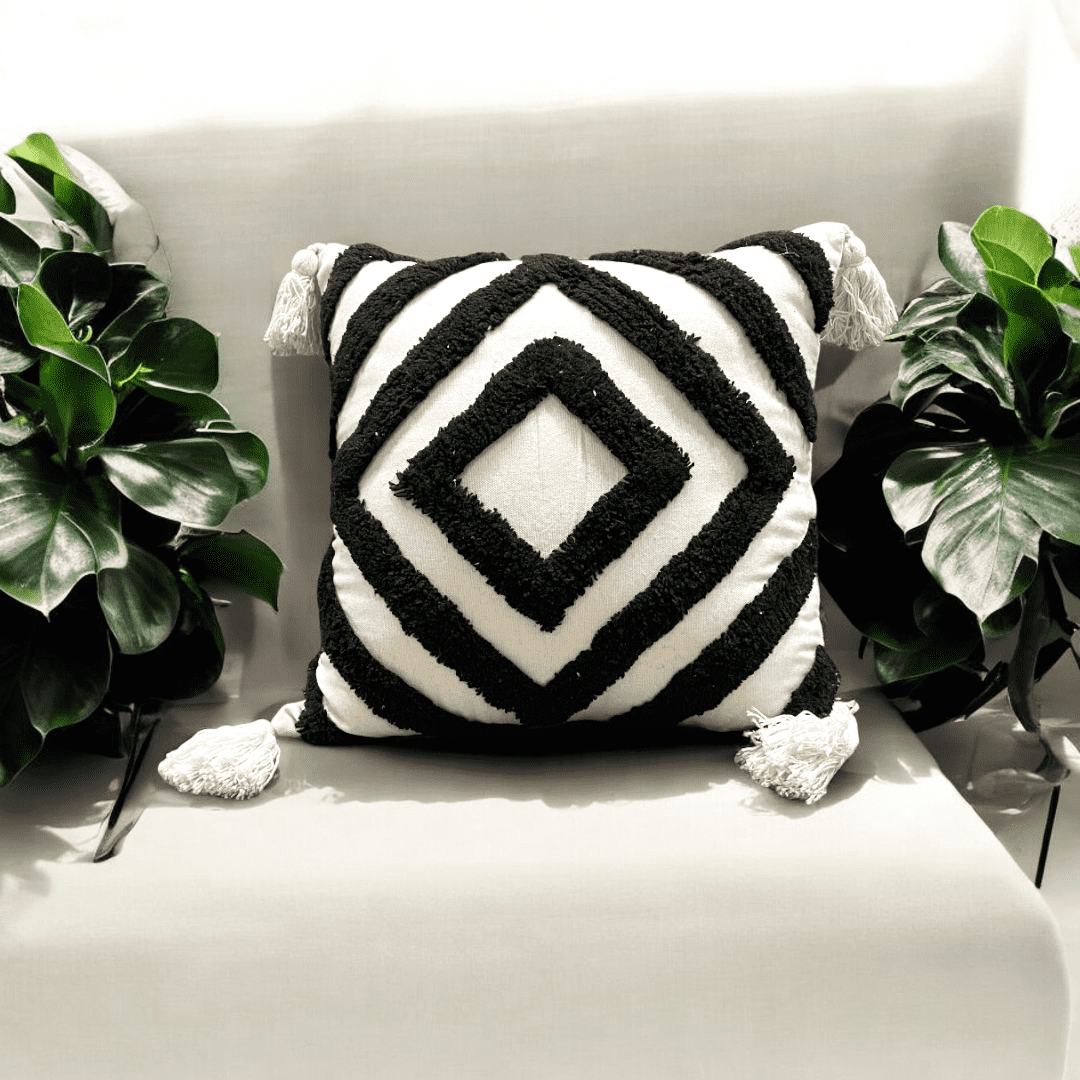 Diamond Chevron Tufted Cushion Cover  - Set of 5