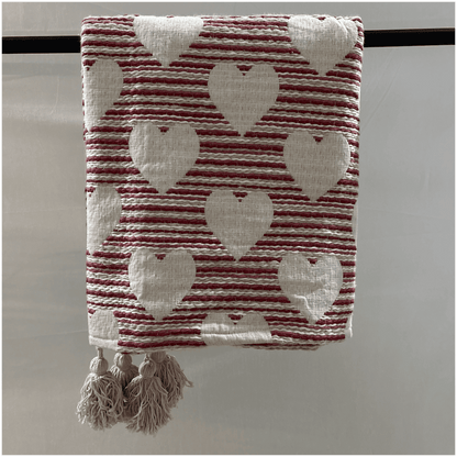 Valentine’s Love Hearts Sofa Throw