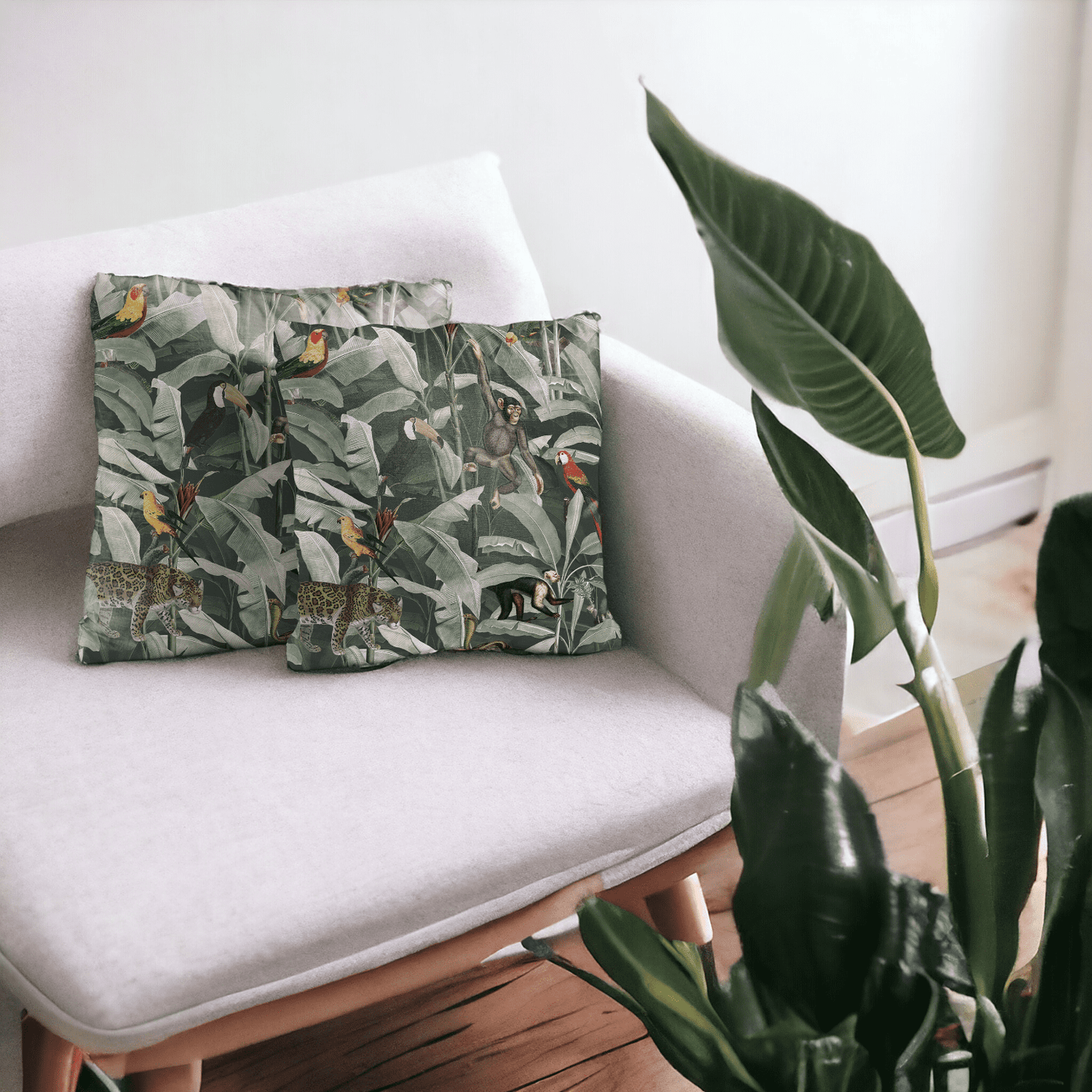 Jungle Rhapsody Velvet Cushion Cover - Set of 2