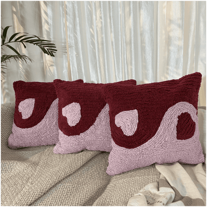 Yin-Yang Love Tufted Valentine's Cushion Cover