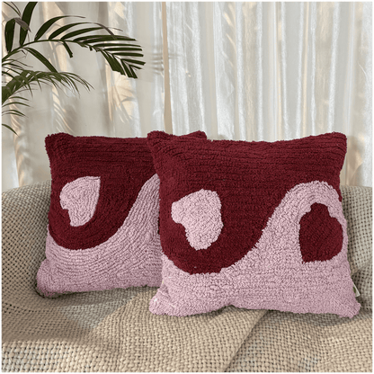 Yin-Yang Love Tufted Valentine's Cushion Cover